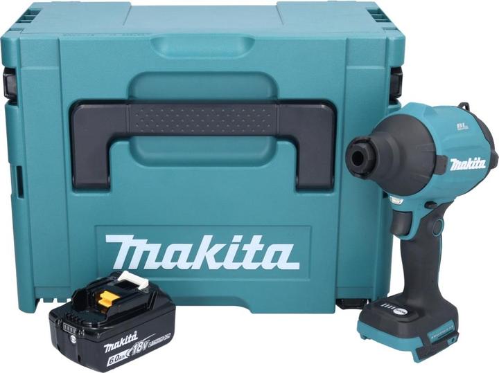 Produktbild Makita DAS 180 G1J Akku GeblÃ¤se 18 V Brushless + 1x Akku 6,0 Ah + Makpac - ohne LadegerÃ¤t (Akkubetrieb, Laubsauger)