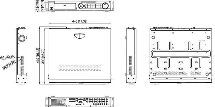 Image du produit Hikvision 16-ch 5MP 1.5U H.265 AcuSense (Alimentation électrique)