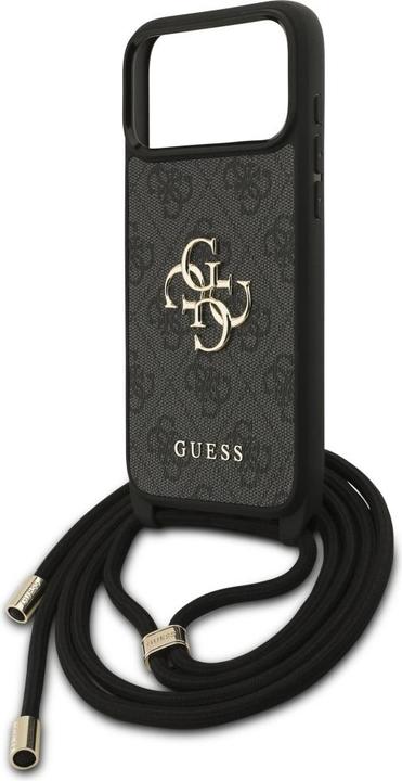 Productafbeelding Guess Etui 4G Big Logo Cord Stap Crossbody do iPhone 17 Pro Max czarny (Apple iPhone 17 Pro Max)