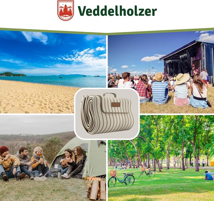 Image du produit Veddelholzer Picknick- und Stranddecke