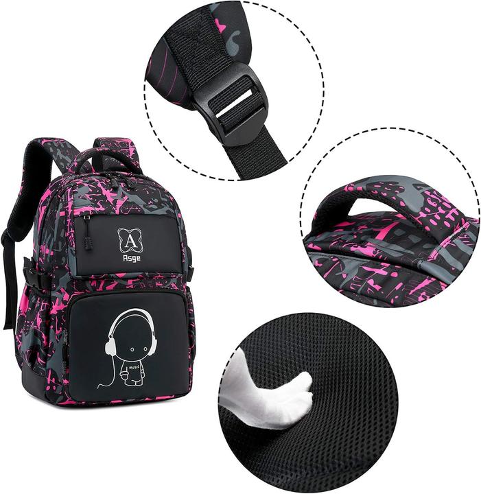 Produktbild Asge Rucksack für Teenager mit Reflektoren