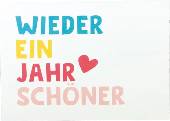 Produktbild Bow&Hummingbird Postkarte Wieder ein Jahr schöner A6