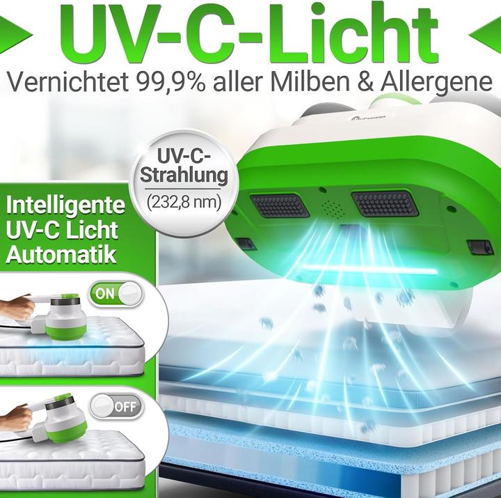 Produktbild Heimwert Milbensauger für Matratzen & Polster mit UV-C Licht
