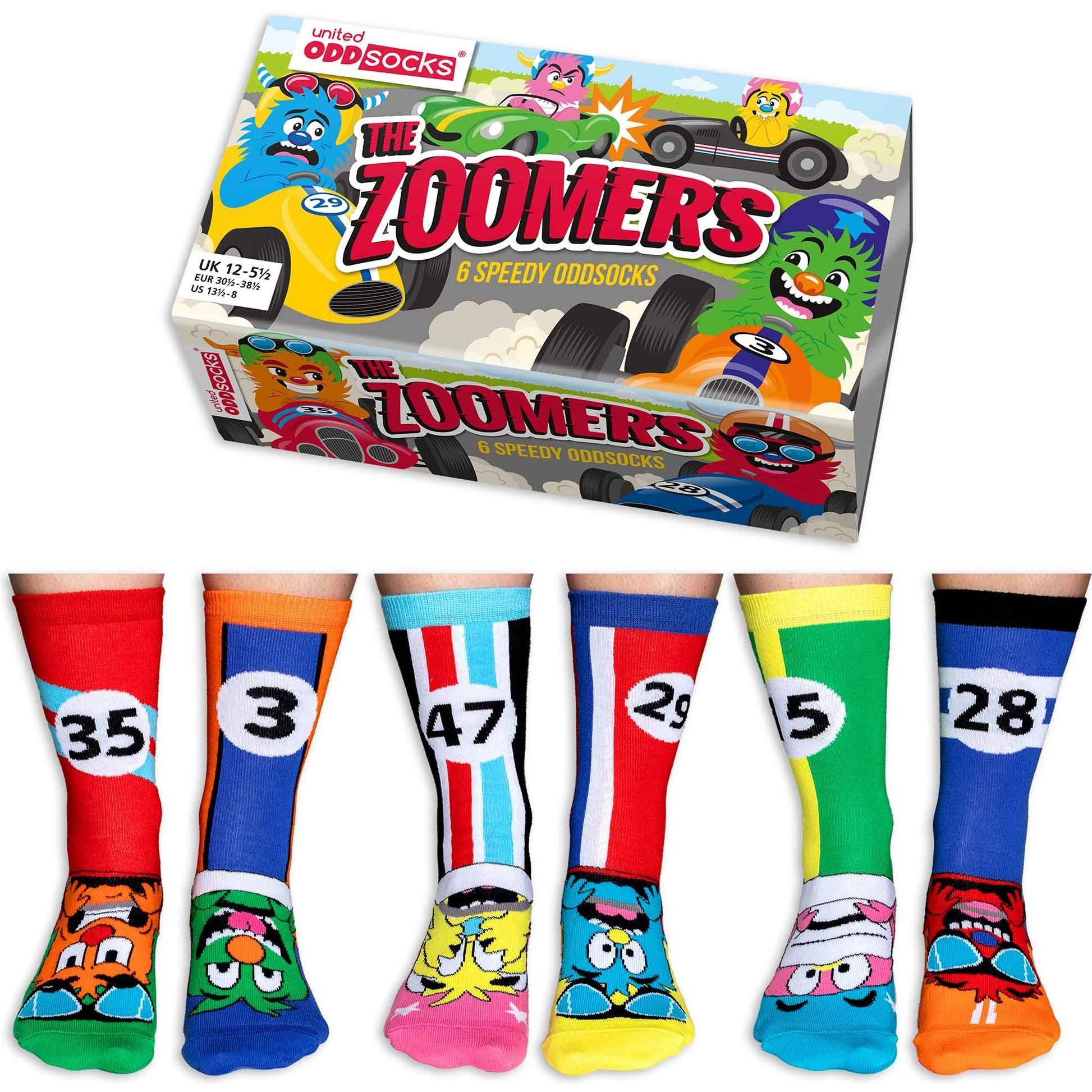 Thumbnail - United Oddsocks, Jungen, Socken, The Zoomers, Mehrfarbig, (Einzelpack, 30 - 38)
