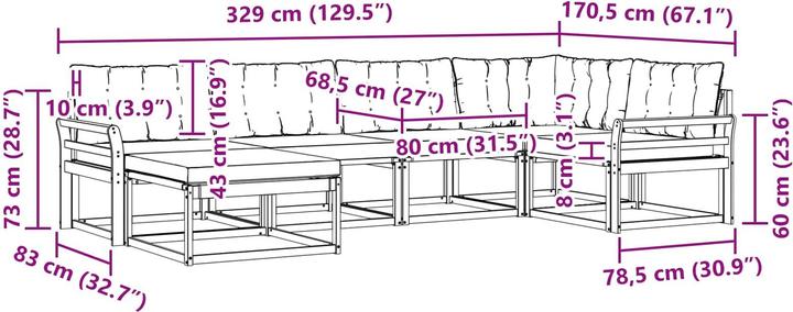 Produktbild vidaXL Outdoor-Sofagarnitur