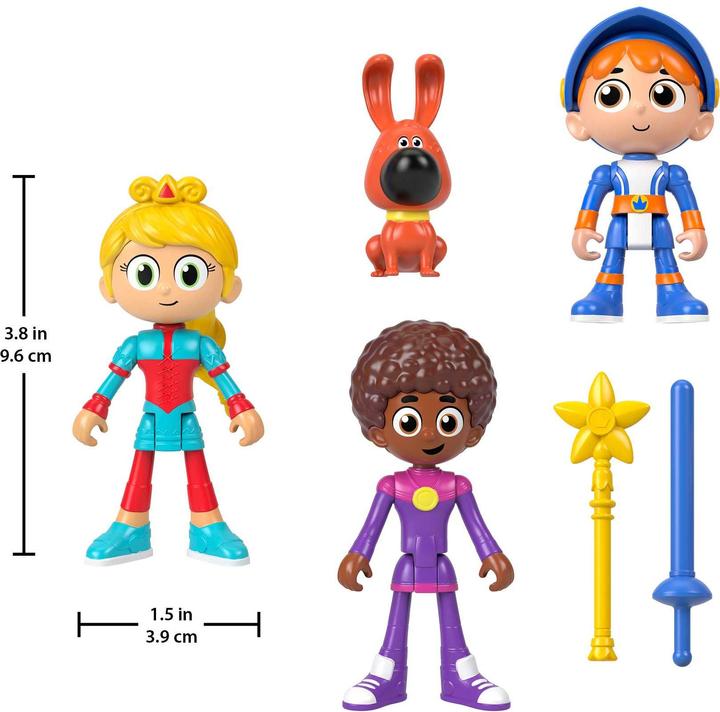 Image du produit Imaginext Gus le petit chevalier magicien Iris & amis pack de 4
