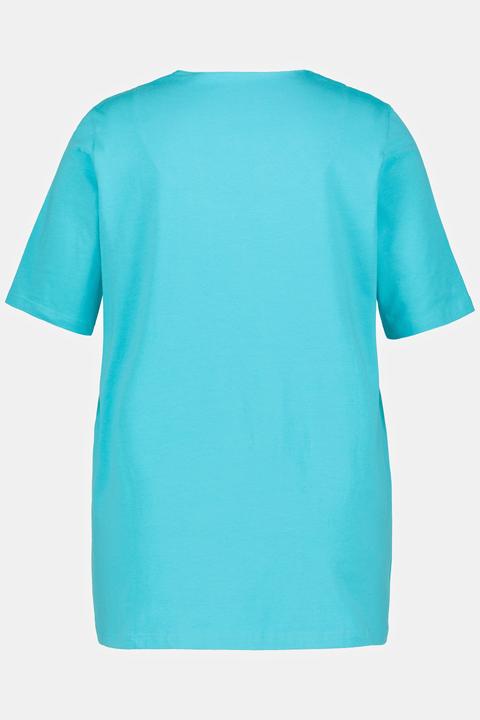 Actual product image Ulla Popken Essential Notch Neck Stretch Tee (54)