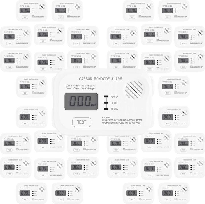 Produktbild Wiltec 40x CO Melder Display Kohlenmonoxid Gasmelder Gaswarnanlage Warnmelder