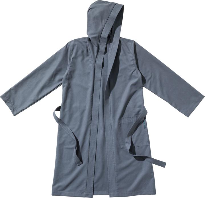 Cocoon Microfiber Bathrobe Ultralight with Hood Size M anchor grey (M)