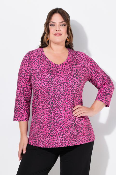 Produktbild Ulla Popken Longshirt, A-Linie, V-Ausschnitt, 3/4-Arm (68)