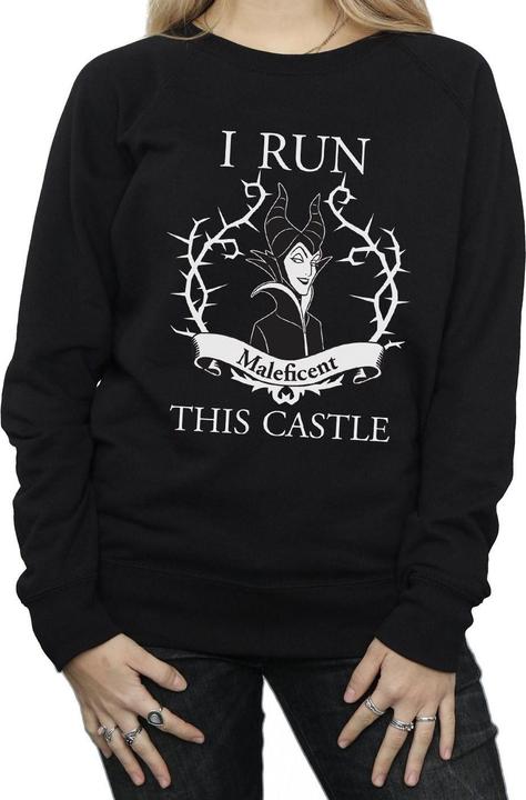 Actual product image Disney Womens/Ladies Maleficent I Run This Castle Sweatshirt (M)