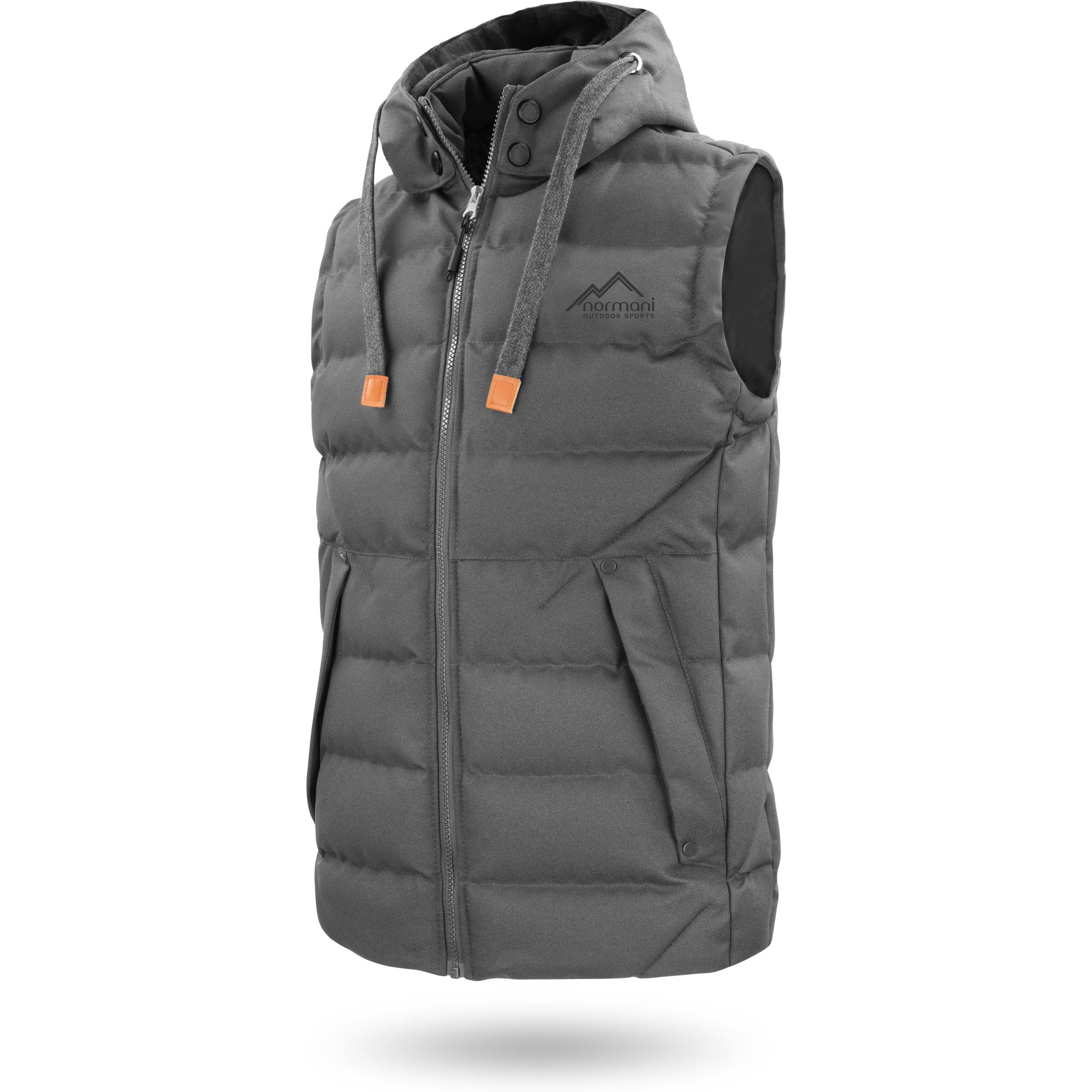 Thumbnail - Normani, Herren, Weste, Herren Winter-Steppweste Yuquot - 3898, Grau, (M)