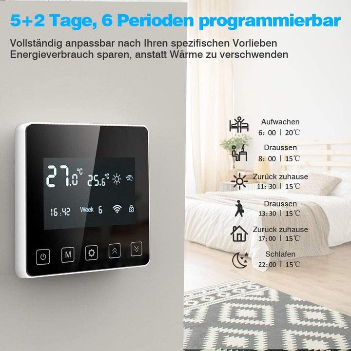 Actual product image Swarey WiFi thermostat