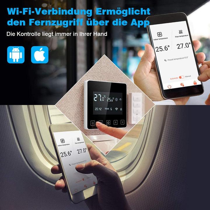 Actual product image Swarey WiFi thermostat