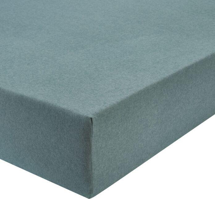 Dormisette Fixleintuch Mélange aus Feinflanell eisblau (90 x 200 cm)