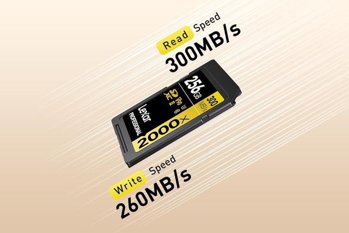 Produktbild Lexar Professionelle SD-Karte mit UHS-II-Technologie für hochauflösende Videoaufnahmen (256 GB, SDXC, U3, UHS-I, UHS-II)