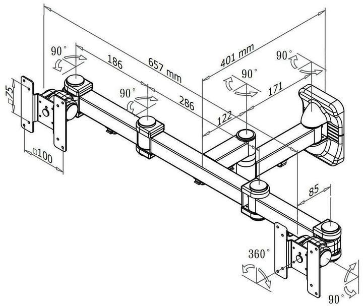 Productafbeelding Neomounts Fpma-W960d (Muur, 27")