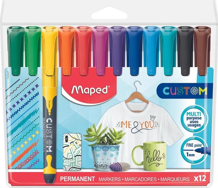 Actual product image Maped Permanent marker 12 pieces Multicoloured (12x)