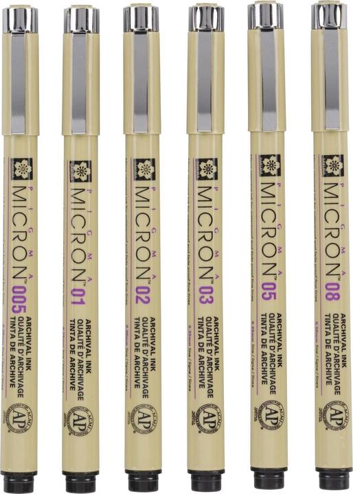 Produktbild Sakura Pigma Micron (Schwarz, 6 x)