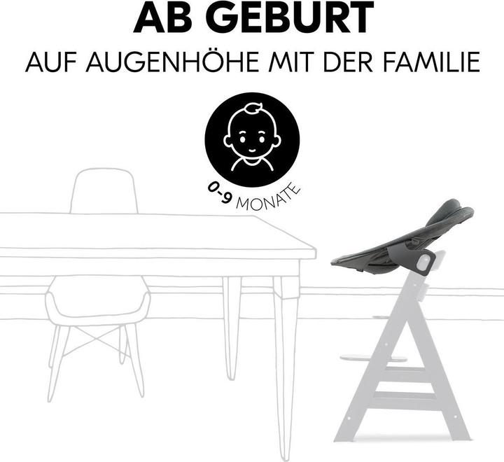 Actual product image Hauck Hochstühle Alpha Plus Cork 4-tlg. Newborn Set - Hochstuhl (Highchair)