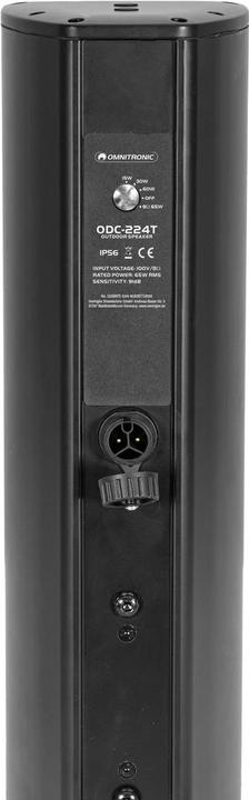 Produktbild Omnitronic ODC-224T Outdoor-Säulenlautsprecher schwarz (Passivlautsprecher)