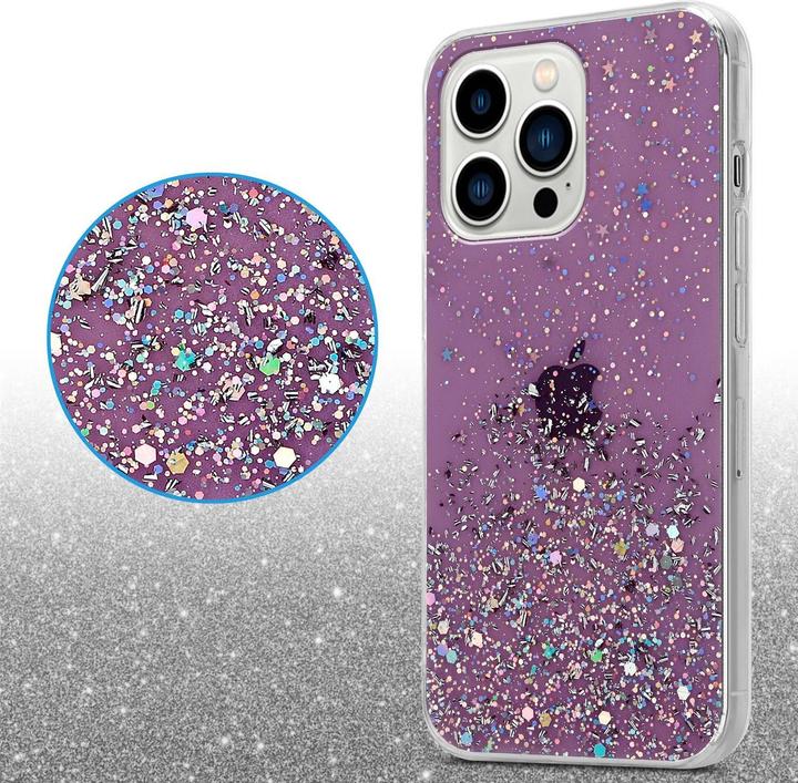 Actual product image Cadorabo TPU cover sparkling glitter (Apple iPhone 13 Pro Max)