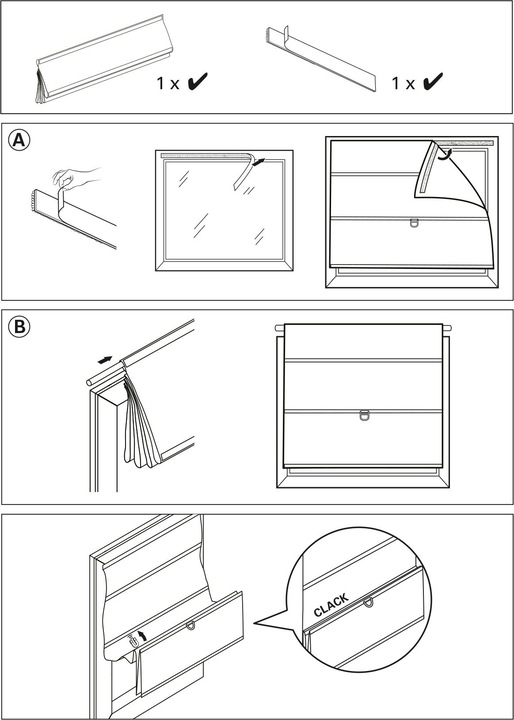 Actual product image Gardinia EASYFIX roman blind magnetic (80 x 140 cm)