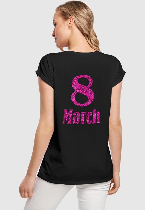 Actual product image Merchcode Ladies WD - 8 March Extended Shoulder Tee - 116993 (3XL)
