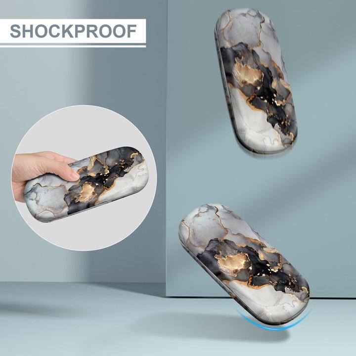 Produktbild Only-Bags.Store Tragbares Hartschalen-Brillenetui mit Brillenputztuch - Etui für Brillen und Sonnenbrillen