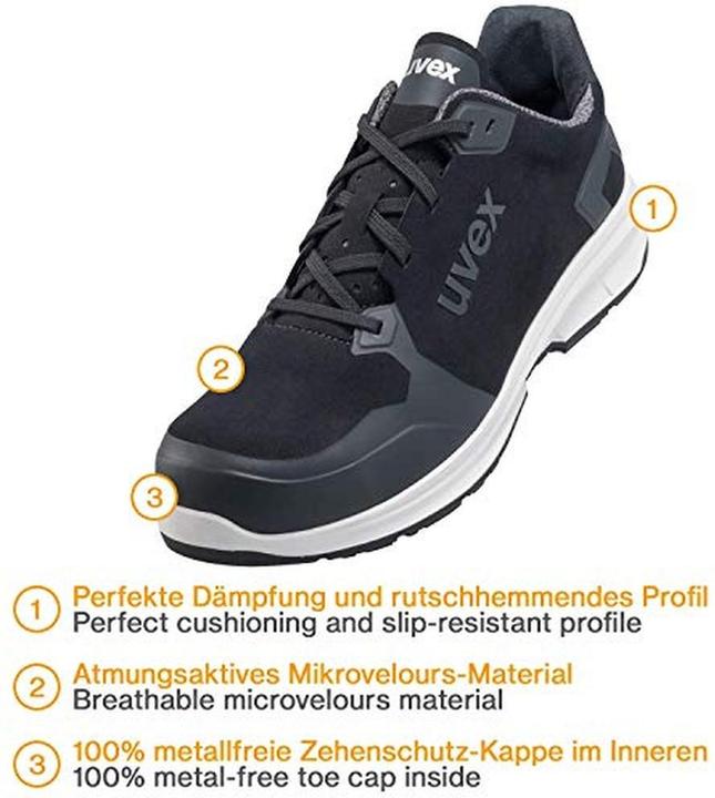 Actual product image Uvex Safety low shoe 6596/2 S3 size 35 PU sole W11 (S3, 35)