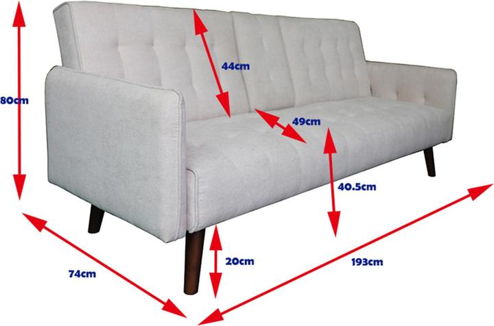 Produktbild HTI-Living Sofa mit Knopfsteppung Elouisa Grau (Ecksofa)