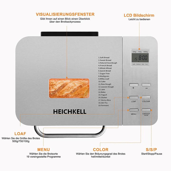 Produktbild HeichkelL Edelstahl Brotbackautomat