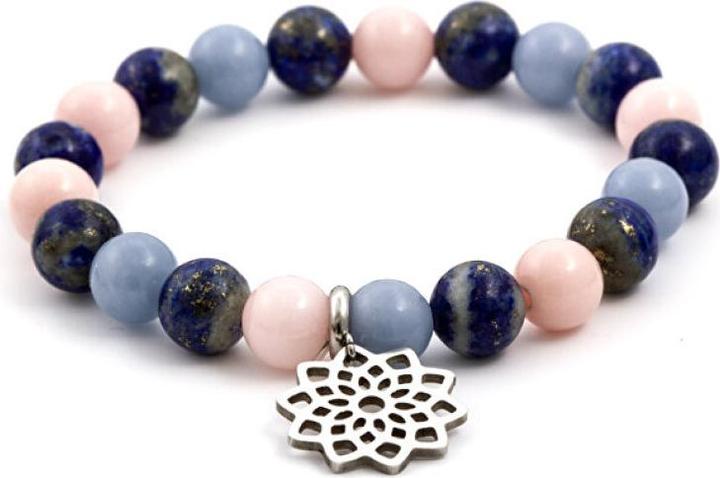 Immagine prodotto Beneto Bracciale di perle di giada, lapislazzuli e angelite MINK70 / 17 (Angelite, Giada, Lapislazzuli)