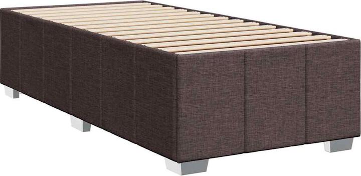 Immagine prodotto VidaXL Letto a molle Letto imbottito Letto con materasso marrone scuro 90x200cm in tessuto (90 x 200 cm)