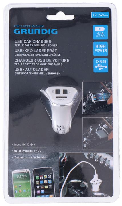 Produktbild Grundig Autoladegerät 3xUSB 12/24v ABS (12V, 24V)