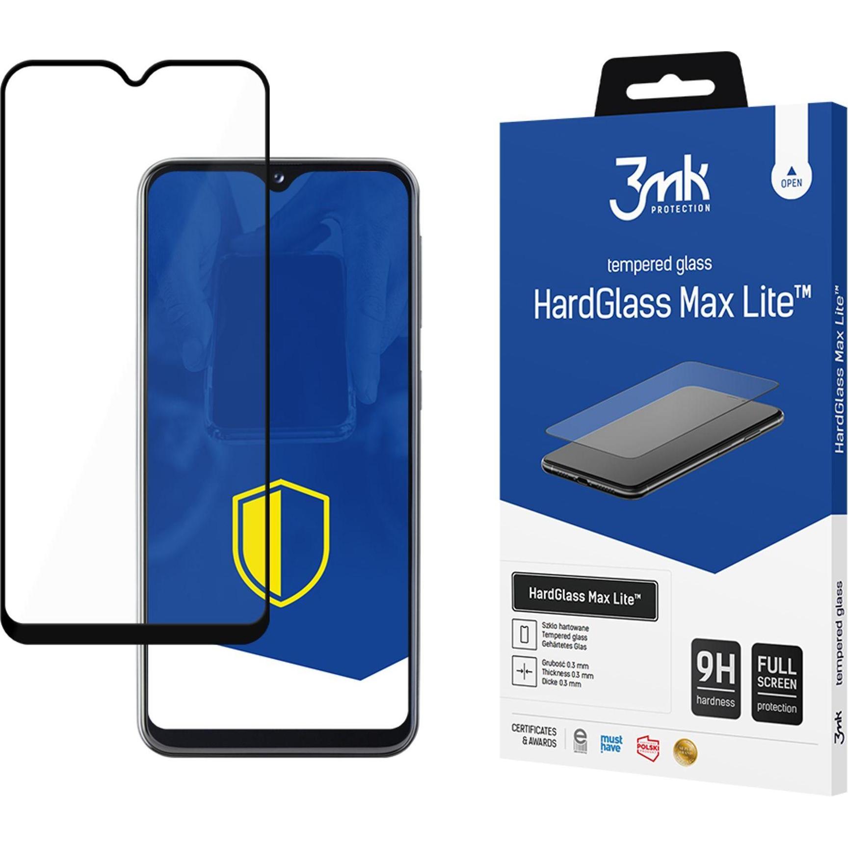 3MK HardGlass Max Lite for Samsung Galaxy A20e black frame (1 Stück, Samsung Galaxy A20e), Smartphone Schutzfolie, Schwa...