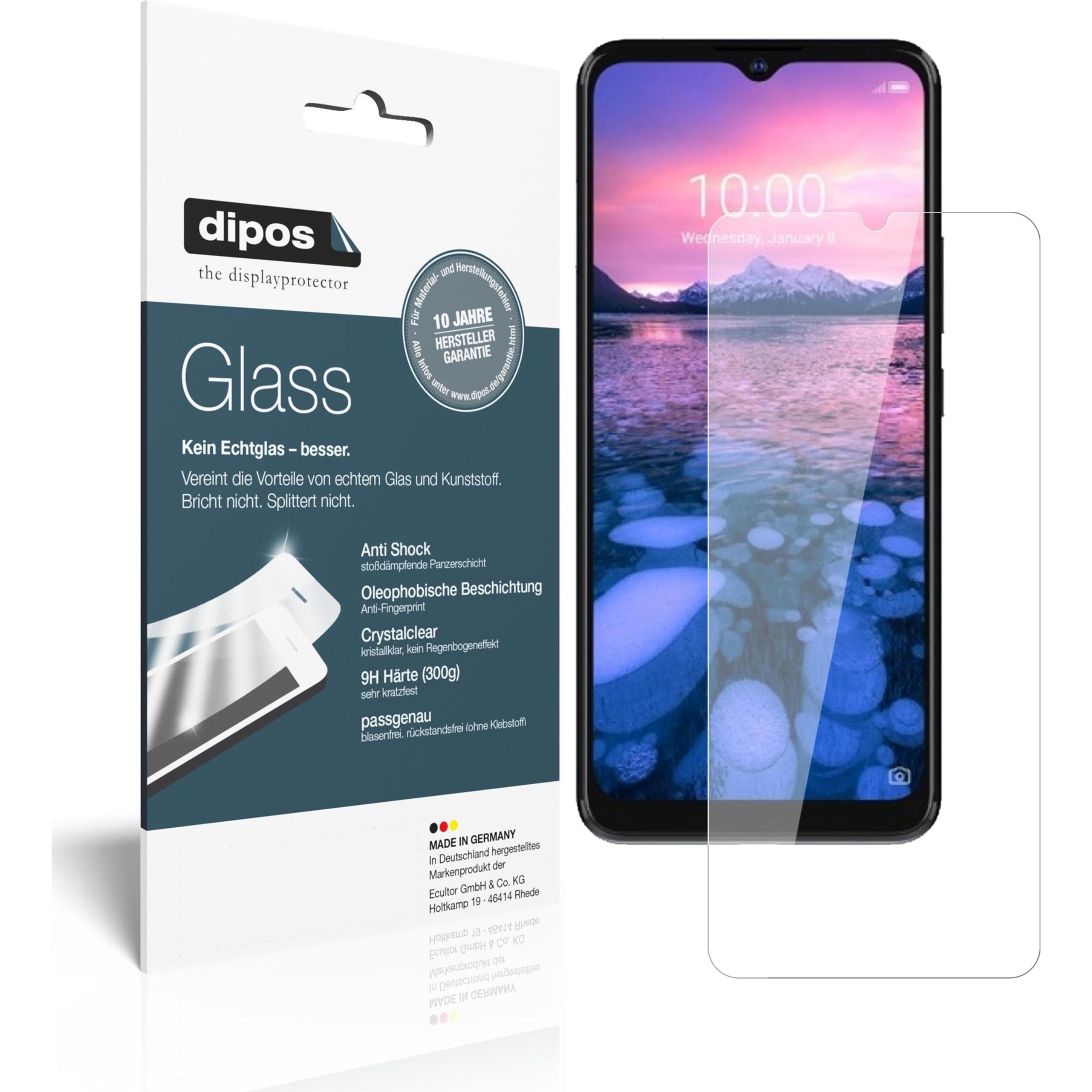 Dipos Displayschutz Anti-Shock (2 Stück, ZTE Blade 20 5G), Smartphone Schutzfolie, Transparent