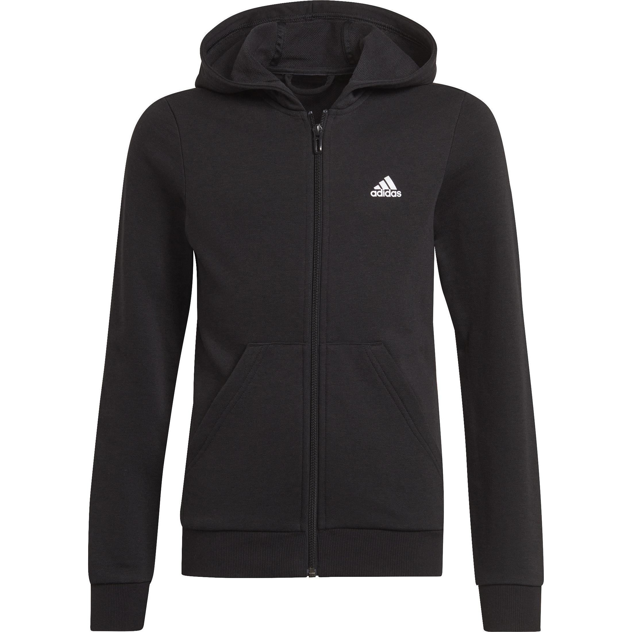 adidas, Jungen, Pullover, G BL FZ,BLACK/WHITE BLACK/WHITE Grösse: 134, Schwarz, Weiss, (134)