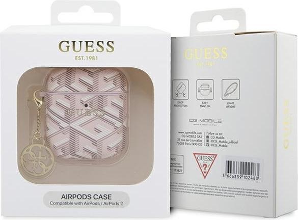 Image du produit Guess GUA2PGCE4CP AirPods 1/2 coque różowy/pink GCube Charm (Manchon pour casque d'écoute)