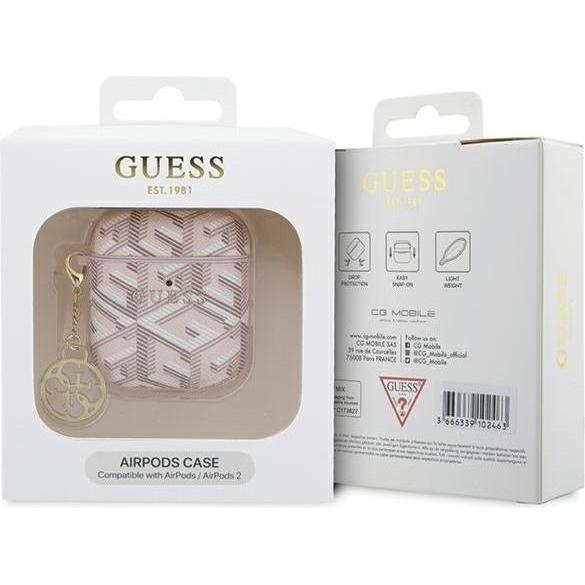 Thumbnail - Guess GUA2PGCE4CP AirPods 1/2 cover różowy/pink GCube Charm (Kopfhörer Tasche), Kopfhörertasche + Schutzhülle, Rosa