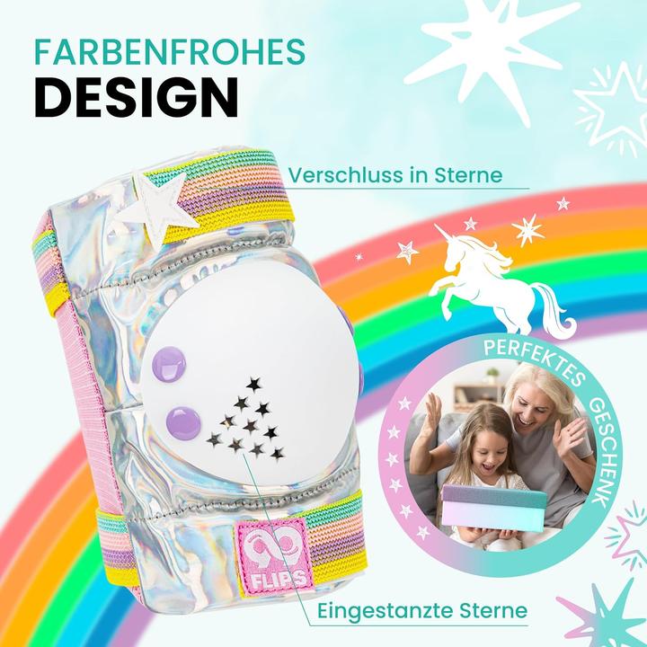 Immagine prodotto 99Flips 6-teiliges Inliner-Schoner-Set für Kinder (XS, Ginocchiera, Protettori gomito, Protezioni per i polsi, 6 pezzi)