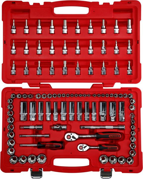 Image du produit KS Tools Jeu de douilles 1/4"+3/8" CHROMEplus, 100 pièces, réversibles (24 mm, 18 mm, 11 mm, 12 mm, 20 mm, 19 mm, 15 mm, 13 mm, 21 mm, 14 mm, 10 mm, 23 mm, 22 mm, 17 mm, 16 mm, 5 mm, 9 mm, 4 mm, 6 mm, 8 mm, 7 mm)