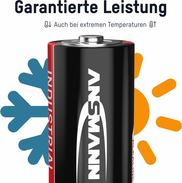 Produktbild Ansmann Industrial Baby Alkali-Mangan (10 Stk., C, 7200 mAh)