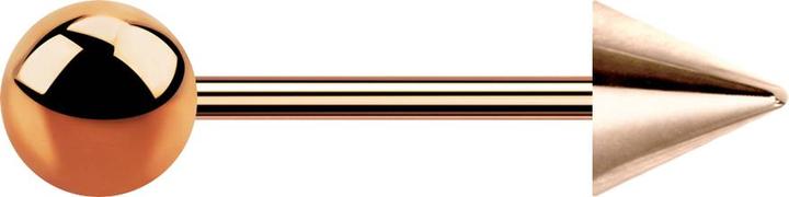 Image du produit Star Piercing Micro Barbell or rose avec boule et cône (sans laiton, Acier chirurgical 316L)