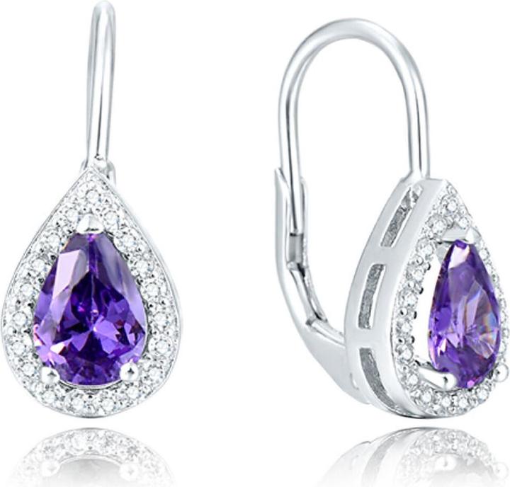 Immagine prodotto Beneto Orecchini in argento con zirconi viola AGUC2232 (Argento)