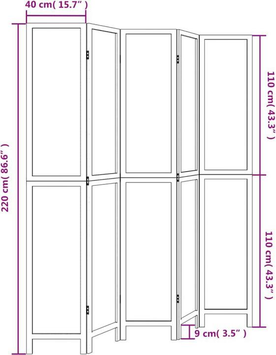 Immagine prodotto vidaXL Paravent