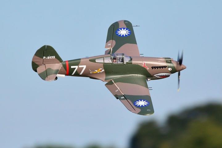 Actual product image FMS p-40b curtiss warhawk flying tiger pnp - 98 cm - - combo incl. reflex gyro system (Warbird)