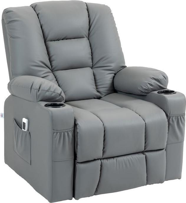 Produktbild Swisshandel24 Relaxsessel Aufstehhilfe elektrisch Fernsehsessel USB Massagesessel Fernbedienung Rollen Grau