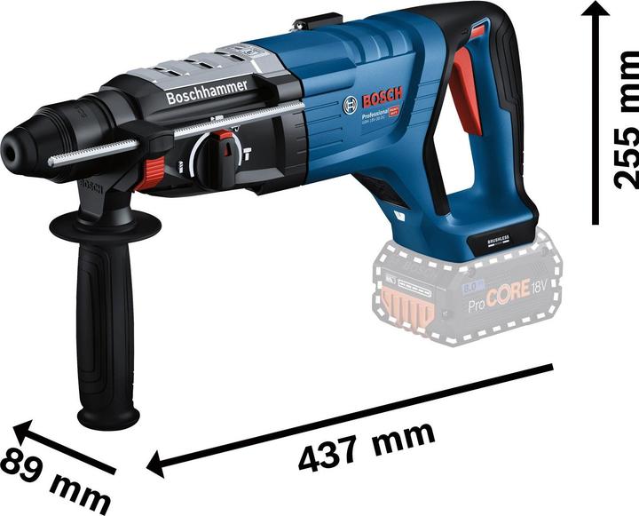 Bosch Professional Akku-Bohrhammer mit SDS plus GBH 18V-28 DC mit XL-BOXX (Akkubetrieb)