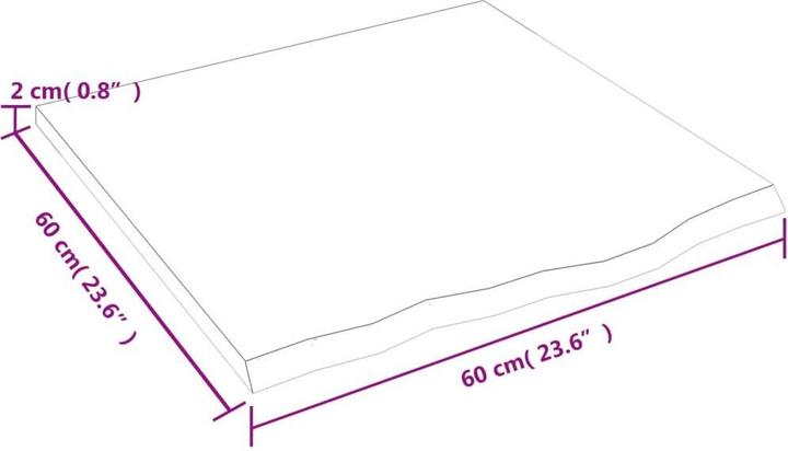 Immagine prodotto vidaXL Lian (60 x 60 x 2 cm)